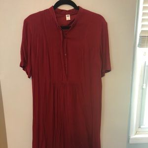 Old Navy mid sleeve red dress